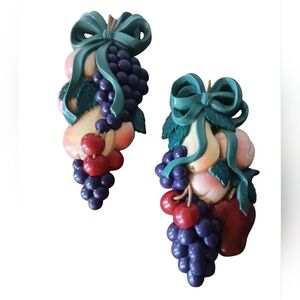 Set Of Red and Purple Abstract Wall Decor with Vibrant Design